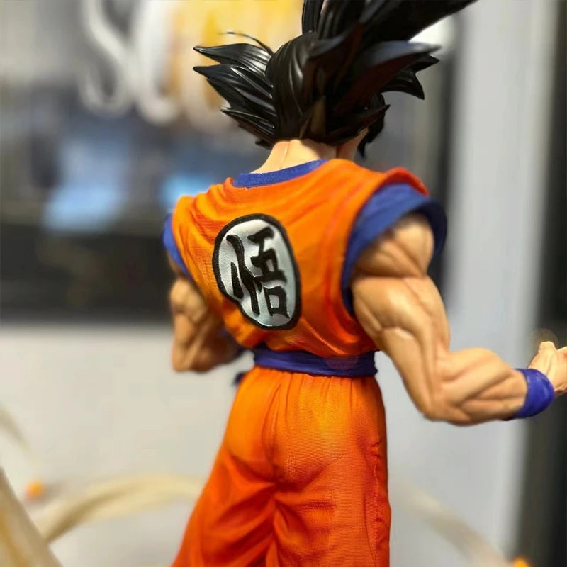 29cm Dragon Ball Z Son Goku Anime Figure Kaioken Action Figurine Pvc Statue Collection Model Decoration Ornaments Toys Gift