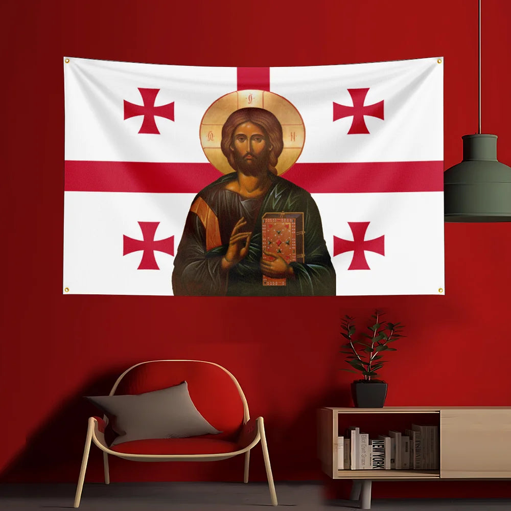3X5 FT J-JesusS Game Flag Polyester Printed Party Flag for Garage Room Decoration