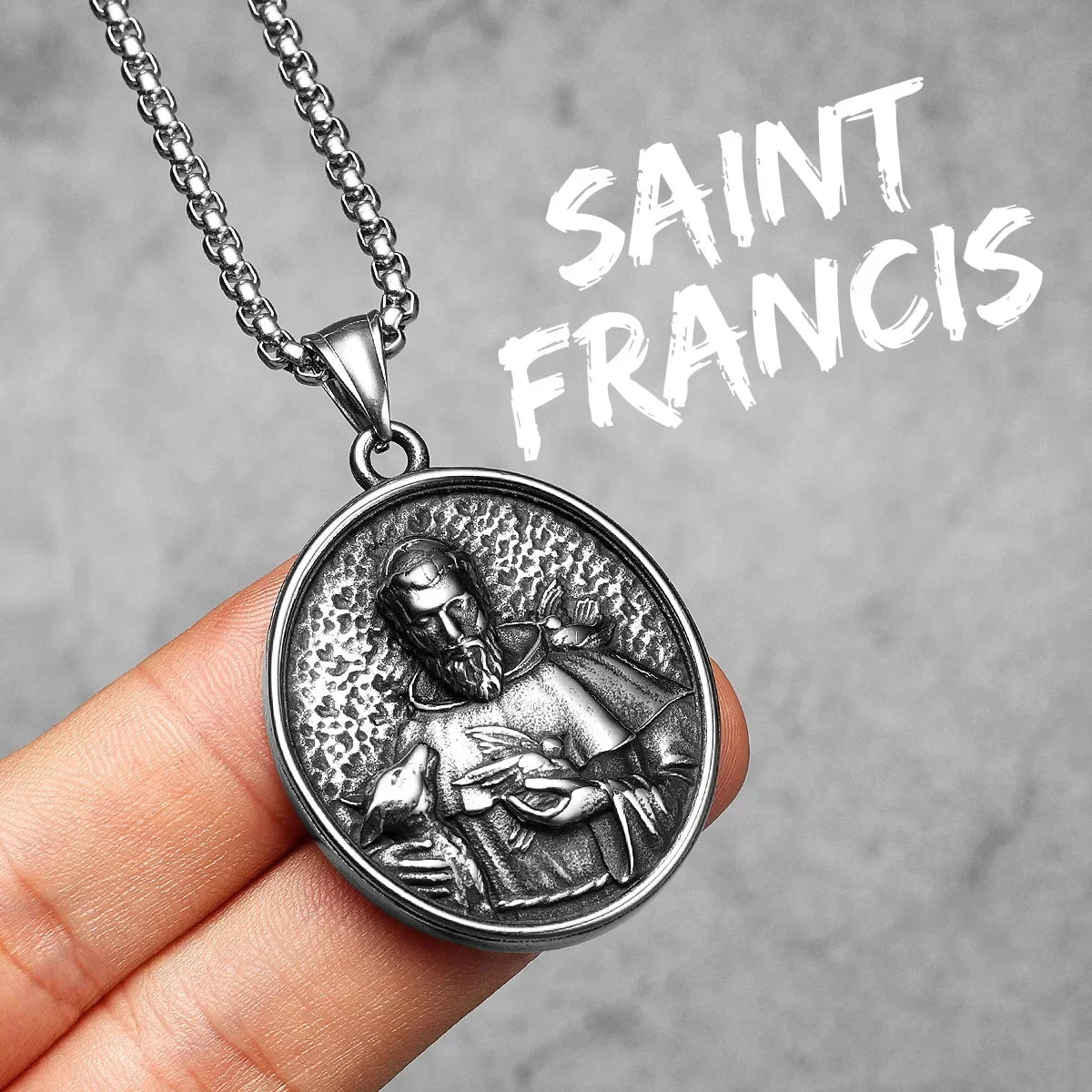 Virgin Mary Cross Powerful Amulets Stainless Steel Men Necklaces Pendant Chain Cool Thing for Girl Women Jewelry Gifts Wholesale