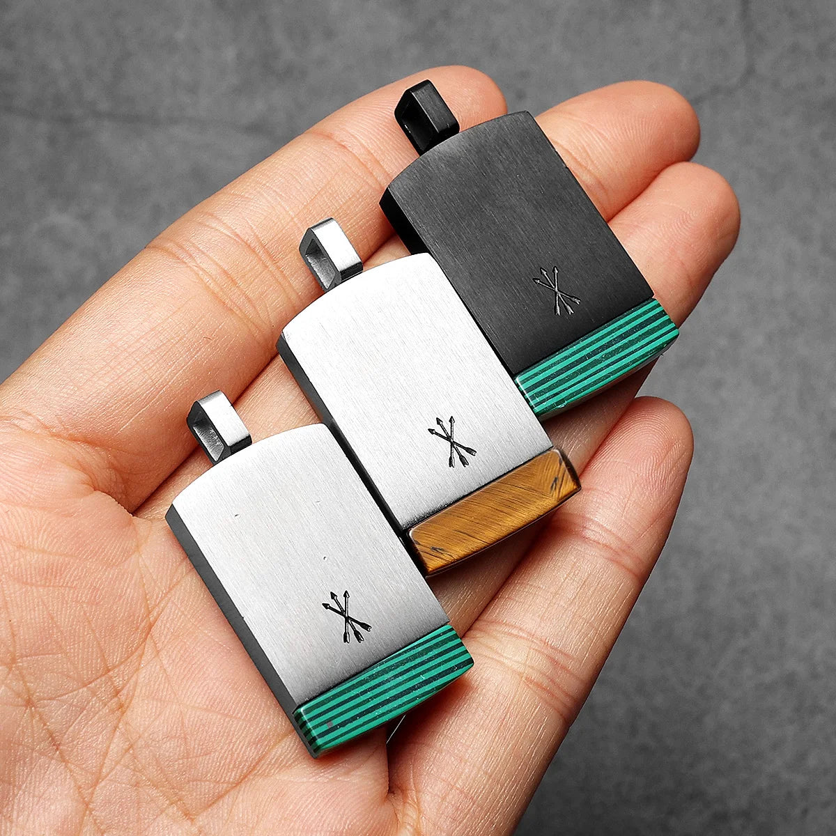Simple Arrow Gemstone Tag Stainless Steel Men Necklaces Pendant Chain Punk For Women Fashion Jewelry Gifts Wholesale Dropshiping