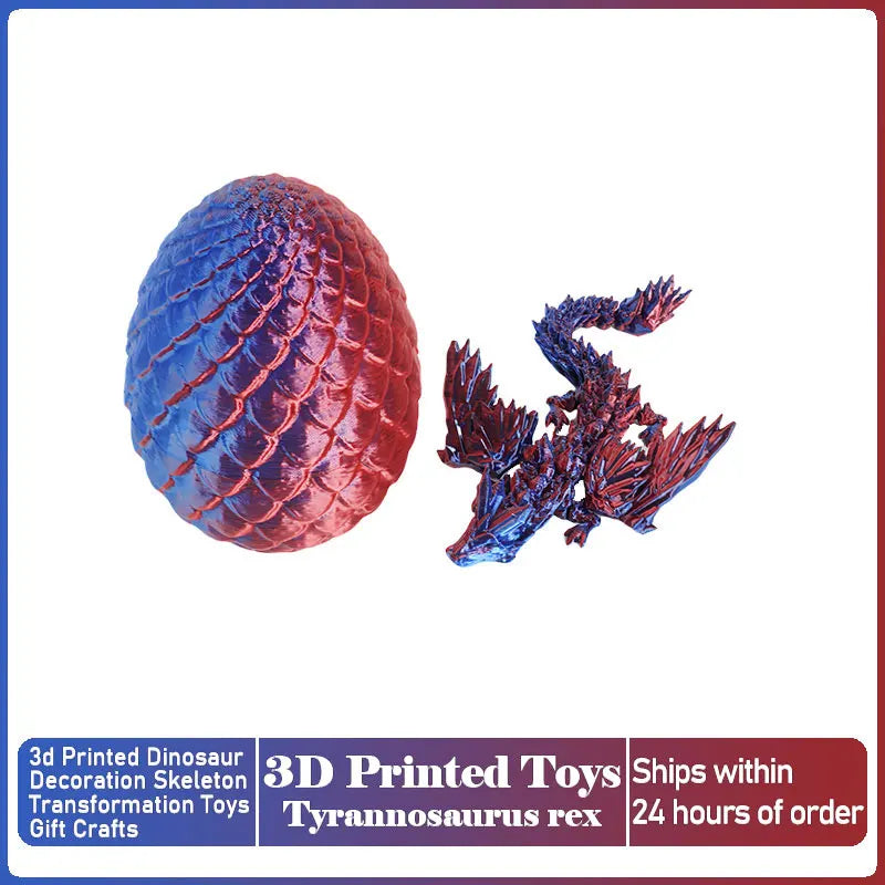 3D Printed Dragon with Movable Wings - Office Desk Accessory, Creative Home Decor, Perfect Christmas Present Holiday Gift