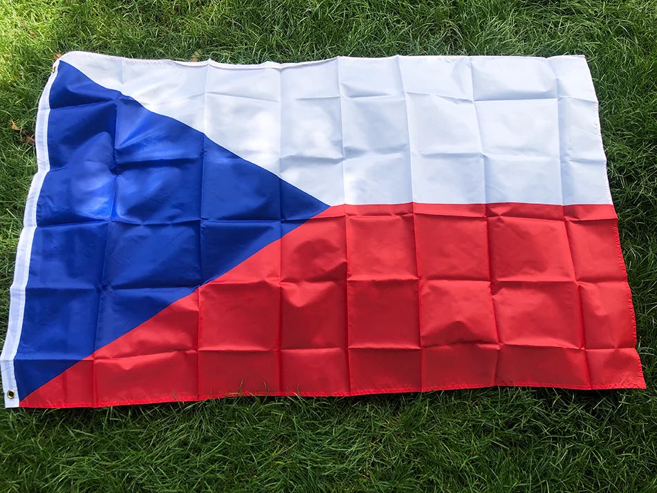 Czech Flag 90x150cm polyester Hanging czech republic Flag 3x5fts Polyester standard Flag Banner