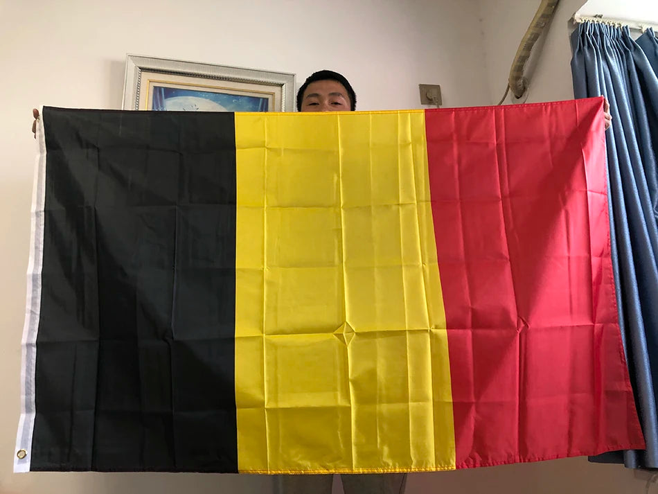 BELGIUM flag 90*150cm Belgium national hanging polyster banner Belgium flag