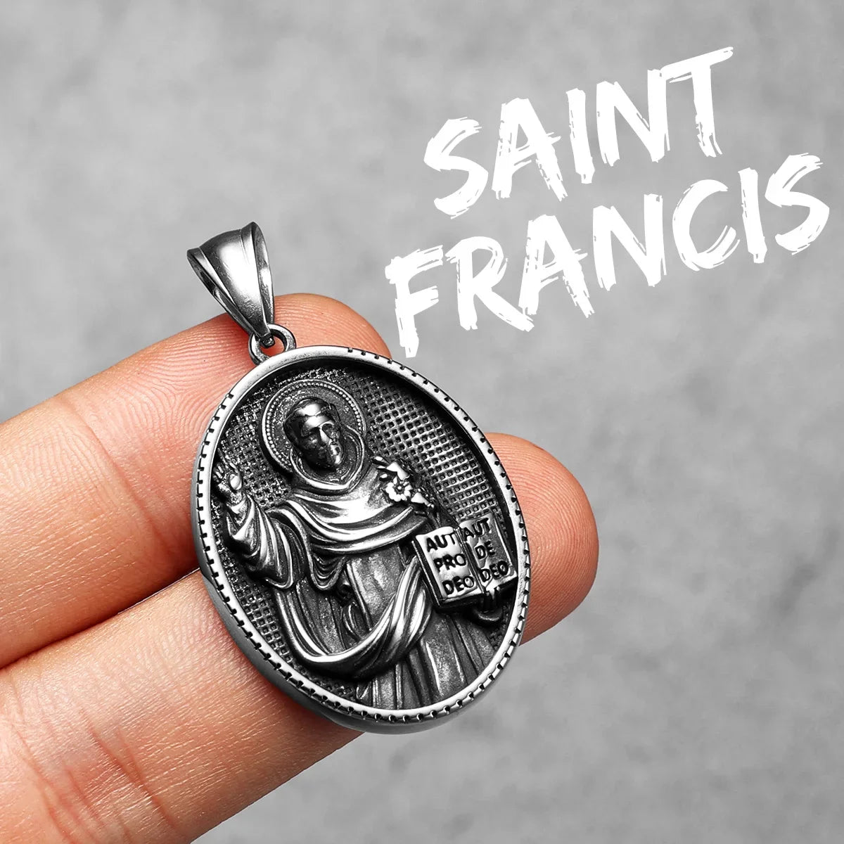 Catholic Padre Pio Powerful Amulet Stainless Steel Men Necklace Pendant Chain Vintage Cool For Women Jewelry Gifts Wholesale