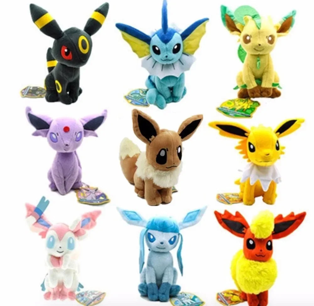 9PCS Set of Stuffed Pokémon Dolls