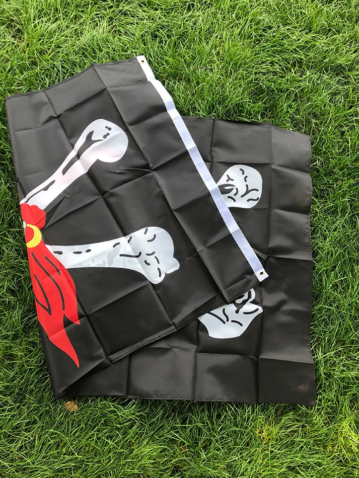 SKY FLAG 90x150cm Huge Skull and Cross Crossbones Jolly Roger Pirate Flags Holloween KTV polyester hanging banner for Decoration