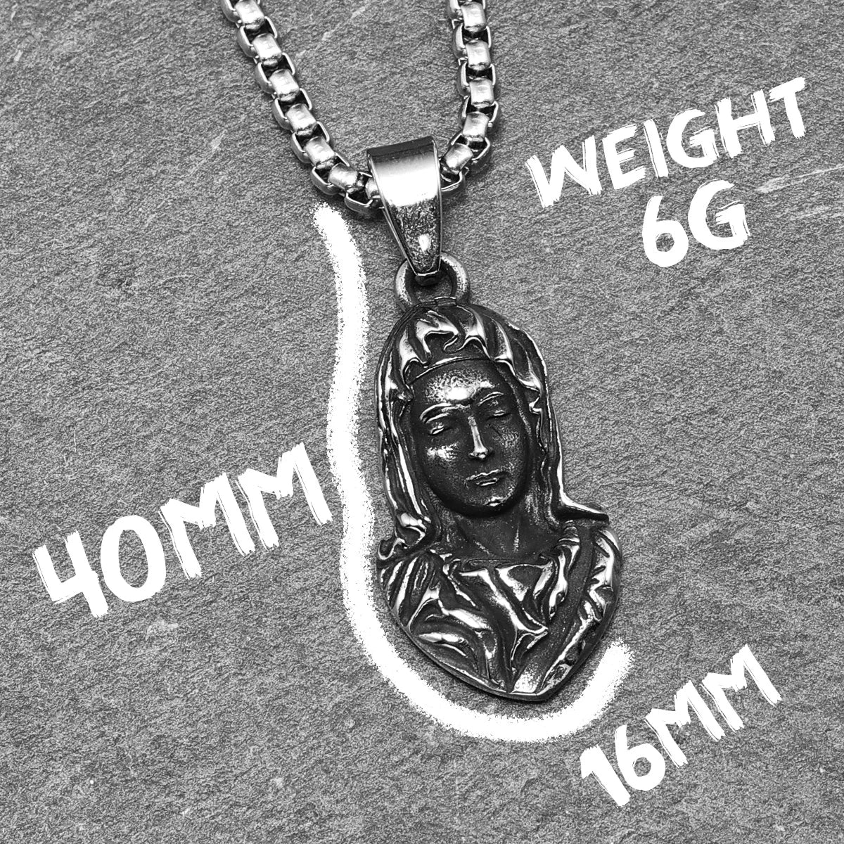 Retro Virgin Mary Stylish Stainless Steel Men Necklaces Pendant Chain Punk For Women Fashion Jewelry Gifts Wholesale Dropshiping
