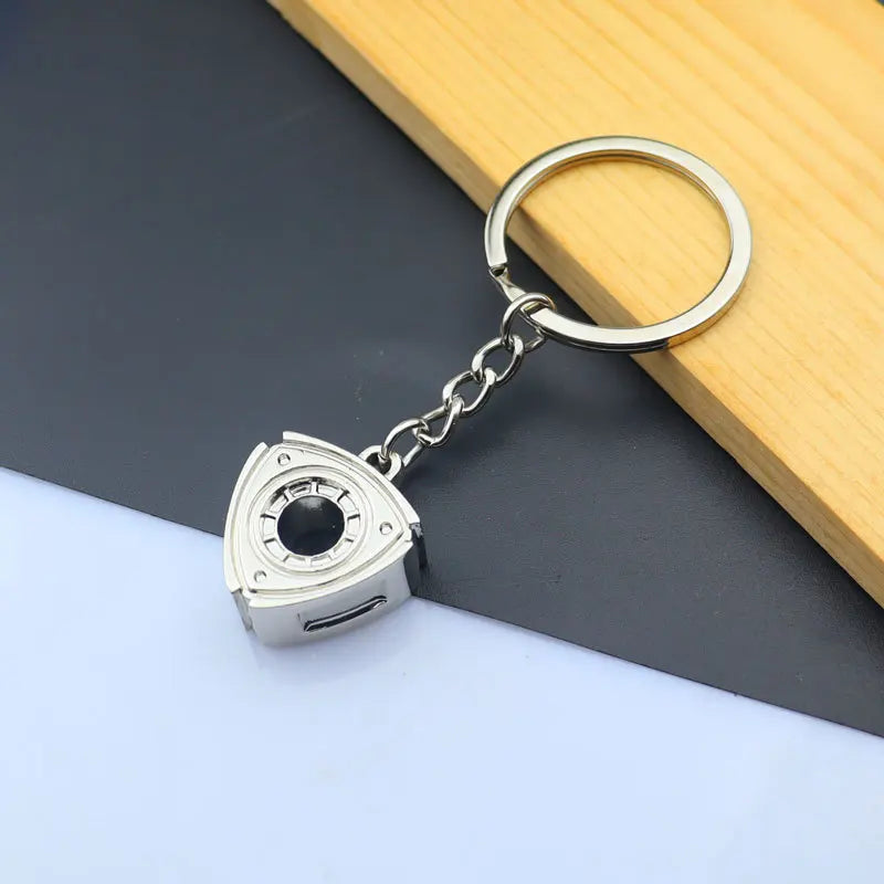 Creative Metal Mini Auto Parts Car Wheel Keychain Body Kit Enthusiast Keyring Accessories Key Ring Chain for Men Woman Gift