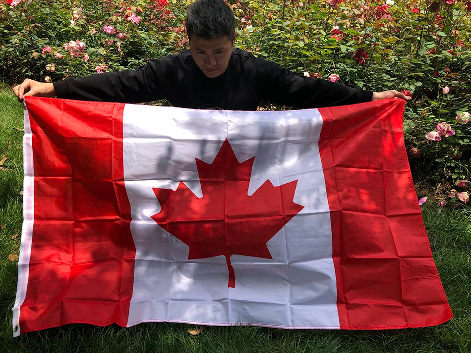Canadian Flag  90*150cm hanging polyster 3x5fts Canada national flag banner for decoration