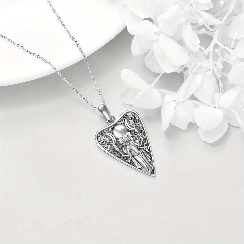 Vintage Style Triangle Pendant Necklace, Gothic Witch Jewelry Gifts Anniversary Party Gift Jewelry Niche Style Beautiful Style