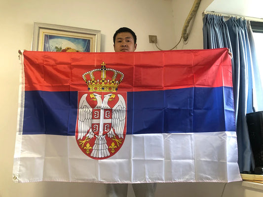 SKY FLAG  90x150cm Serbia Flag 3x5fts High Quality Polyester Hanging and Flying SRB RS Republika Srbija Serbia flags