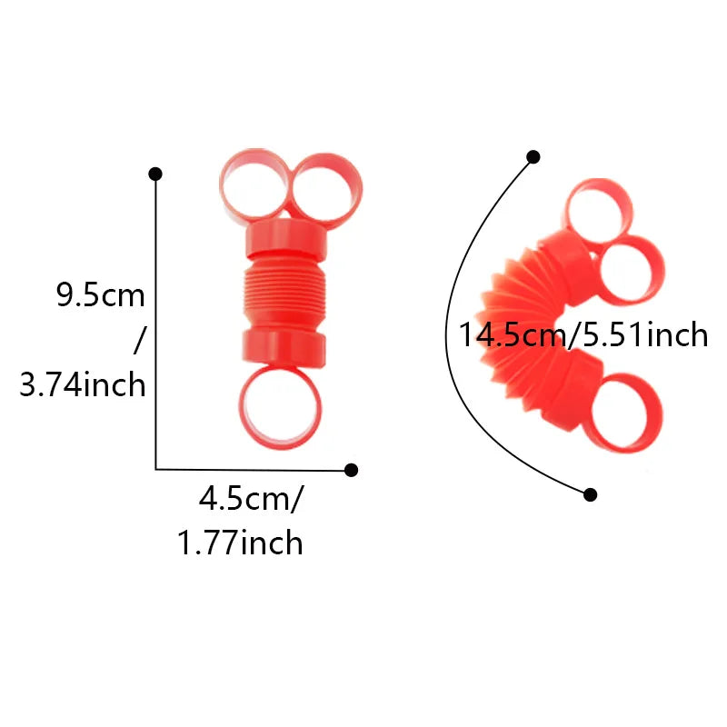 New Finger Pull Tube Poptubes Finger Movement Stretch Tube Fidgets Kids Toys For Autism Stress Relief Toy Adult Office Toys Gift