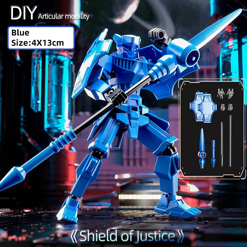 Multi-Jointed Movable Shapeshift Robot Warrior 3D Printed Knight Mannequin Dummy Toys Kids Adults Parent-children Games gifts