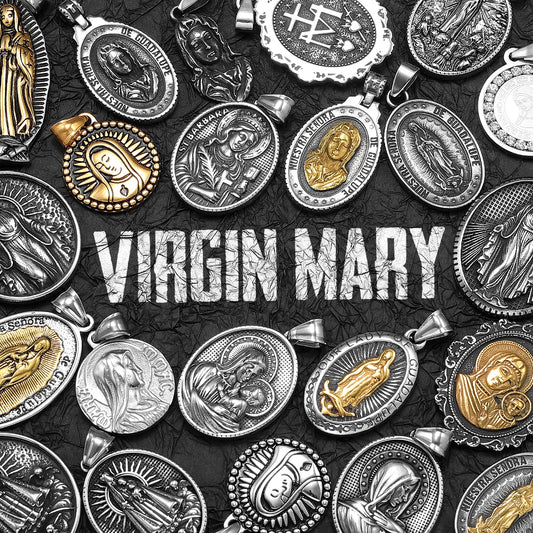 Virgin Mary Angel Cross Stainless Steel Men Necklaces Pendant Chain Amulet Cool New in For Women Fashion Jewelry Gifts Wholesale