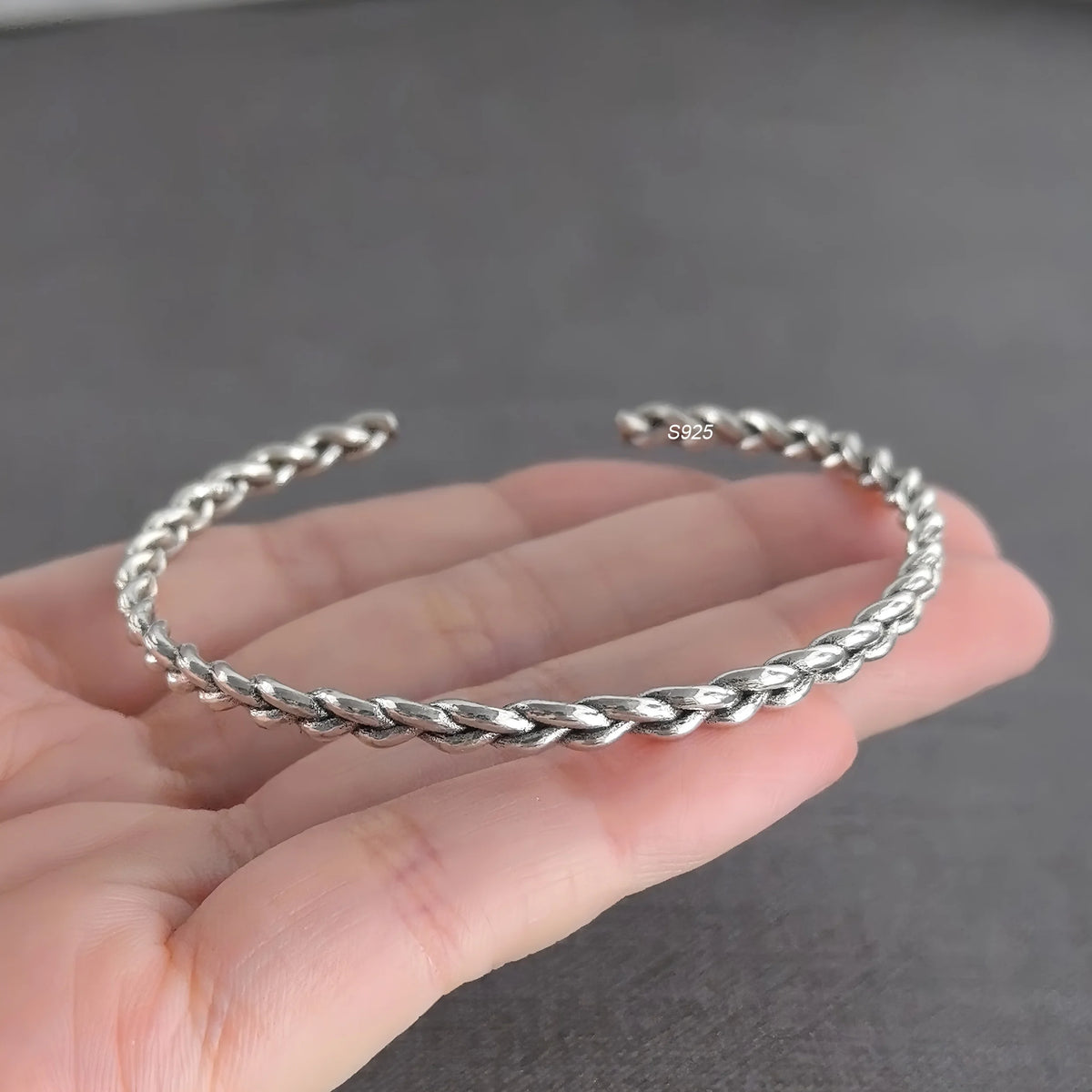 VENTFILLE 925 Sterling Silver Geometry Irregular Bracelet For Women Minimalist Niche Aesthetic Versatile