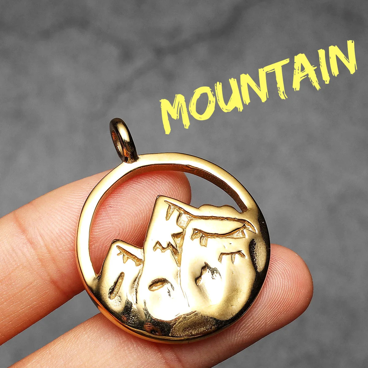 Snow Mountain Stainless Steel Men Necklace Pendant Chain Punk Simple For Women Fashion Jewelry Gifts Wholesale Dropshiping