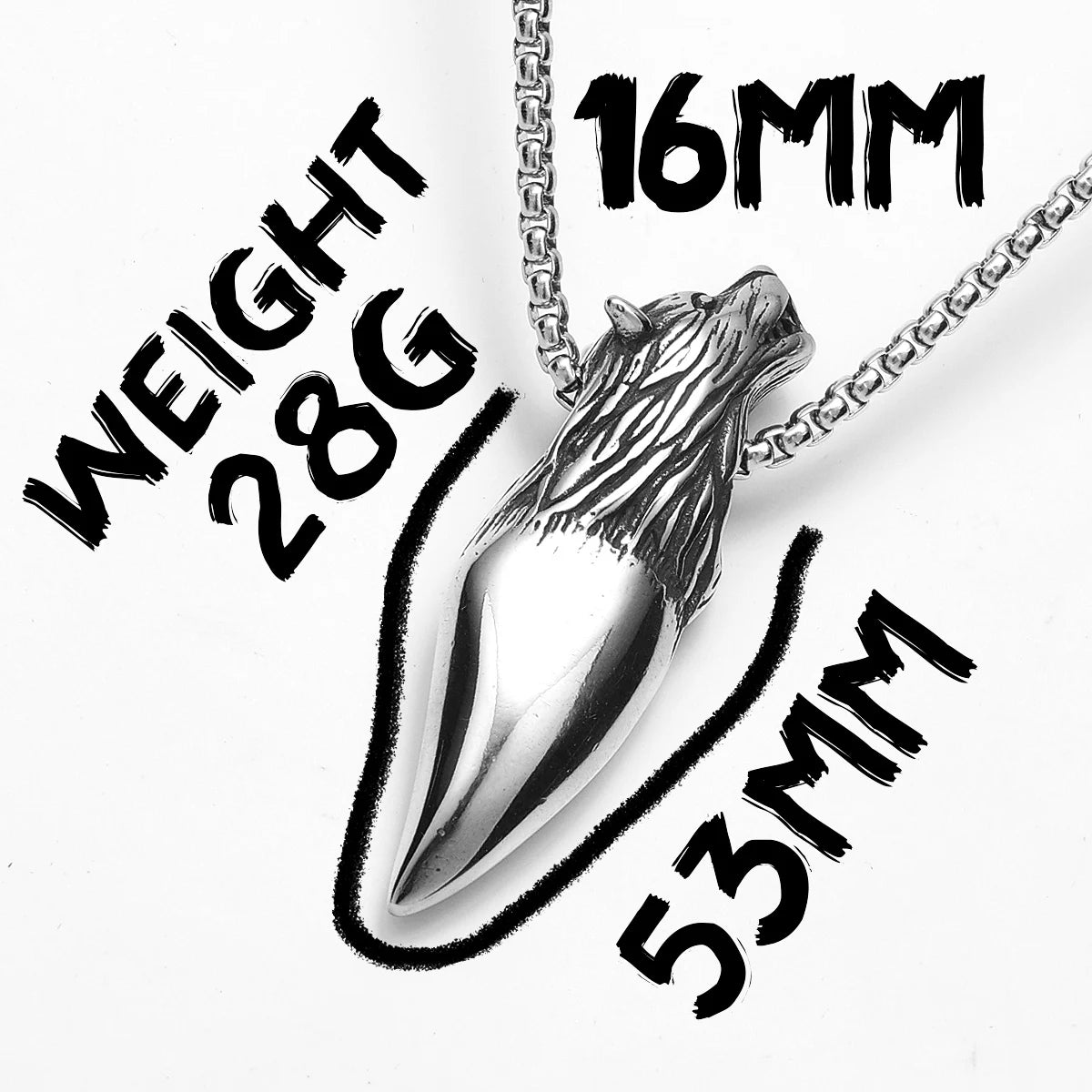 Simple Wolf Tooth Men Necklaces With Pendant Stainless Steel Jewelry For Male Women Punk Hip Hop Accessories Gifts Wholesale
