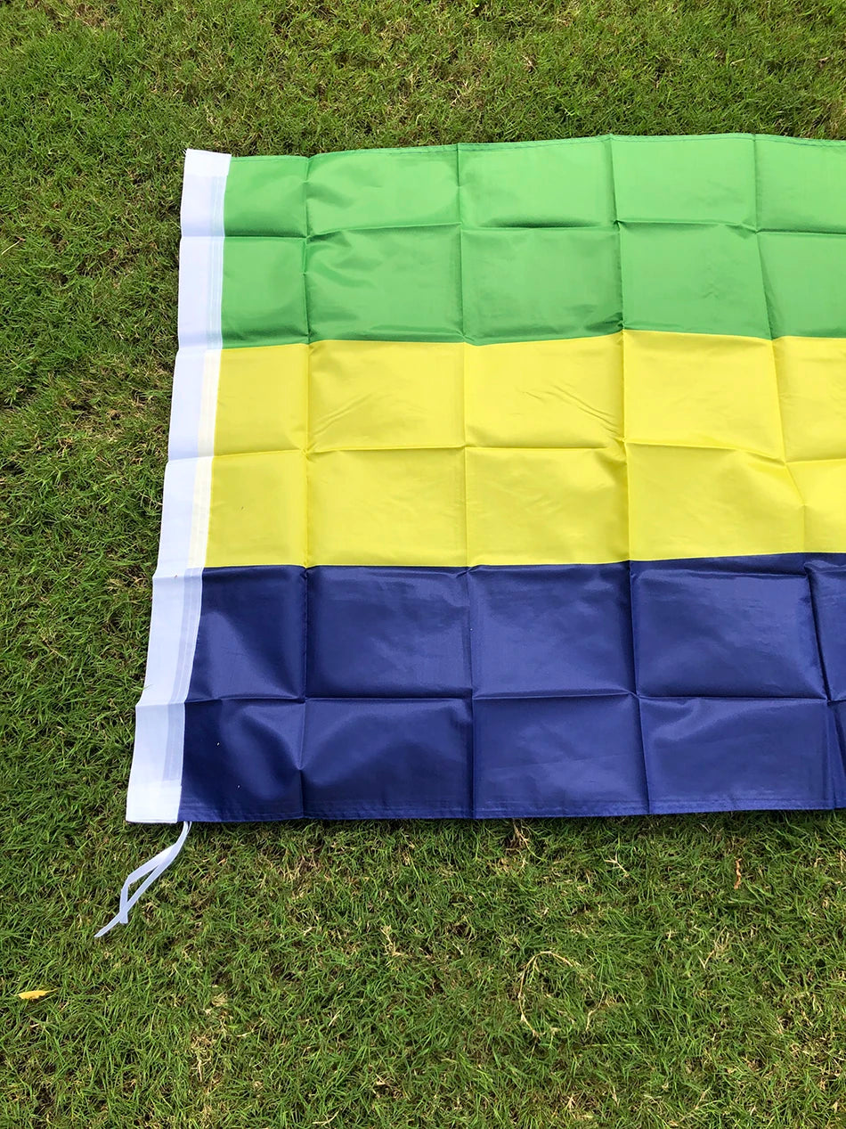 SKY FLAG Gabon Flag 90*150cm double side polyester hanging Gabon national flag For home Decoration