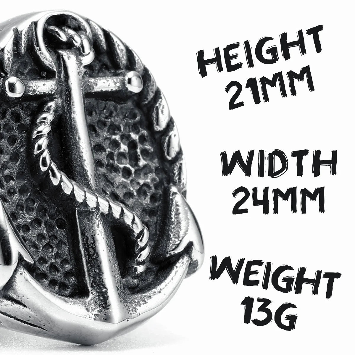 Retro Anchor Ring 316L Stainless Steel Men Rings Navigator Ocean Captain Rudder Rock for Biker Male Boyfriend Jewelry Best Gift
