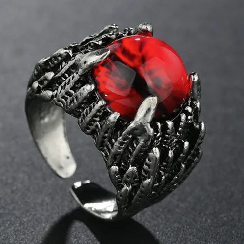 New Design Skull Crow Skull Ring Woodpecker Bird Men's Ring Punk Stylish Jewelry