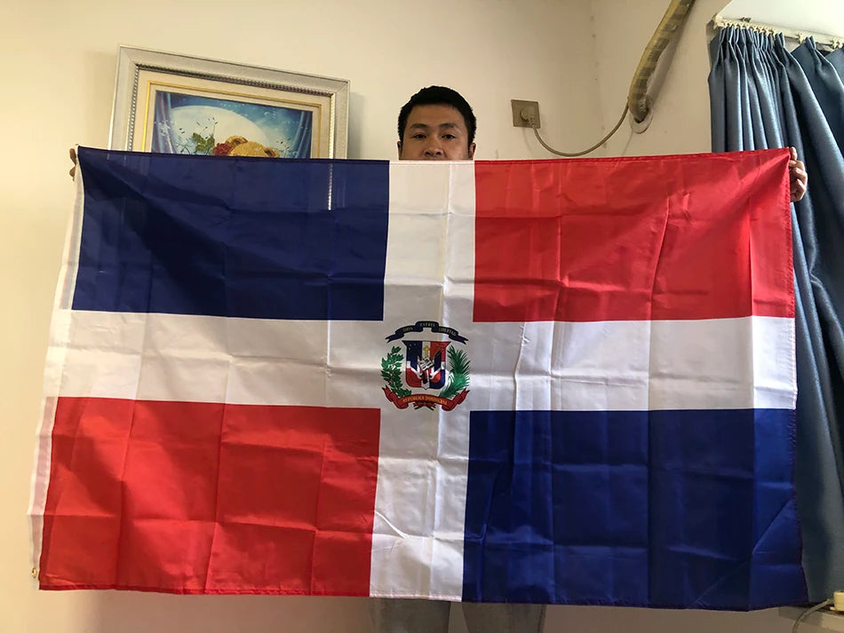 SKY FLAG Free Shipping 90X150CM Hanging Polyester Dominican Republic National Banner Outdoor Indoor Big Flag for Decoration