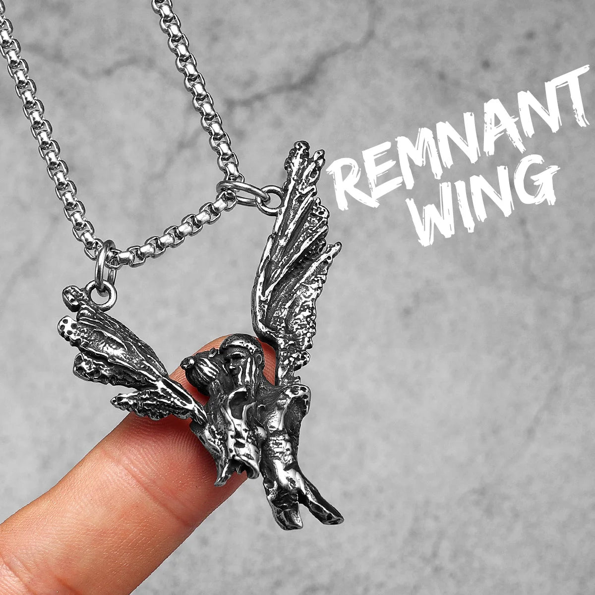 Aesthetic Couple Kiss Wing Stainless Steel Necklaces Pendant Chain Punk Rock Vintage For Lover Men Women Jewelry Gifts Wholesale