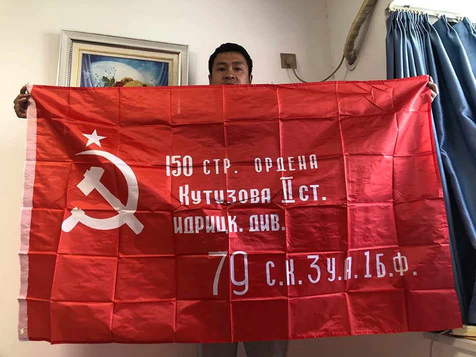 SKY FLAG Red CCCP Flag 90x150CM Union of Soviet Socialist Republics 3x5fts Super-Poly Indoor Outdoor USSR Country Russian Banner
