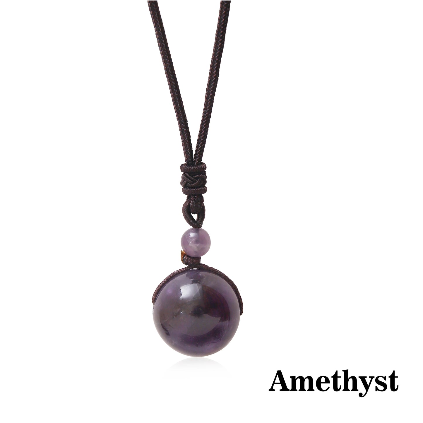 Healing Crystals Necklace Natural Tiger Eye Amethyst Lucky Blessing Protection Chakra Beads Stone Pendant for Women Men