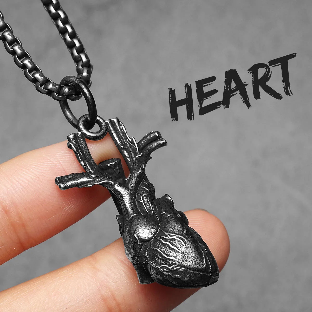Retro Heart Model Stainless Steel Men Necklaces Pendant Chain Punk for Women Fashion Trendy Jewelry Gifts Wholesale Dropshiping