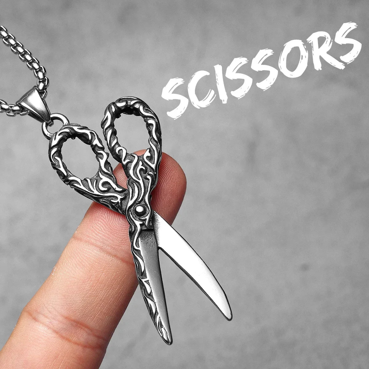 Barber Scissors Shaver Hair Drier Razor Stainless Steel Man Necklaces Pendant Chain For Women Fashion Jewelry Gifts Wholesale
