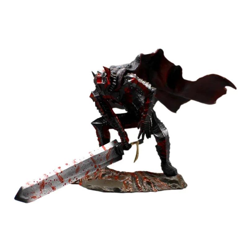 19cm Gk Sword Wind Legendary Berserker Guts L Battle Damage Stained Blood Action Figure Statue Model Display Birthday Gift Toy with box 19cm