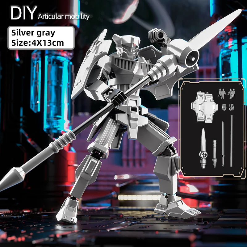 Multi-Jointed Movable Shapeshift Robot Warrior 3D Printed Knight Mannequin Dummy Toys Kids Adults Parent-children Games gifts