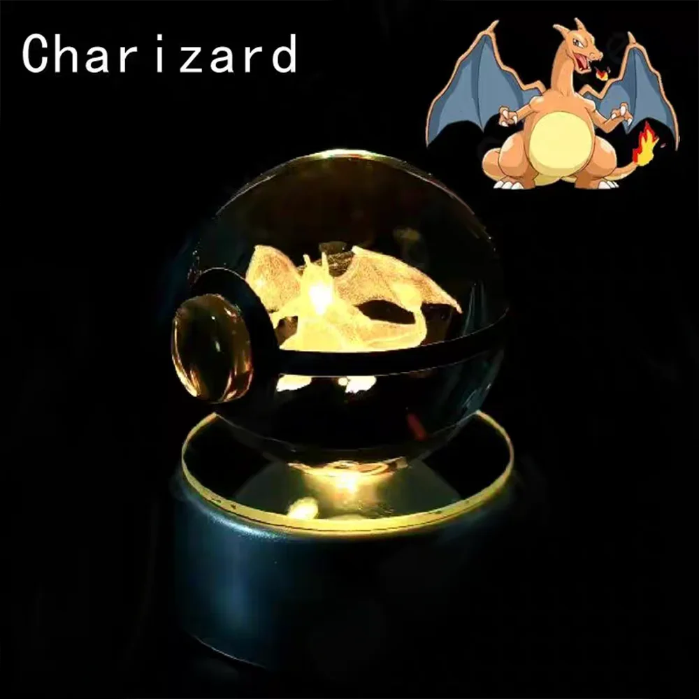 3D Pokemon Crystal Ball LED Night Light