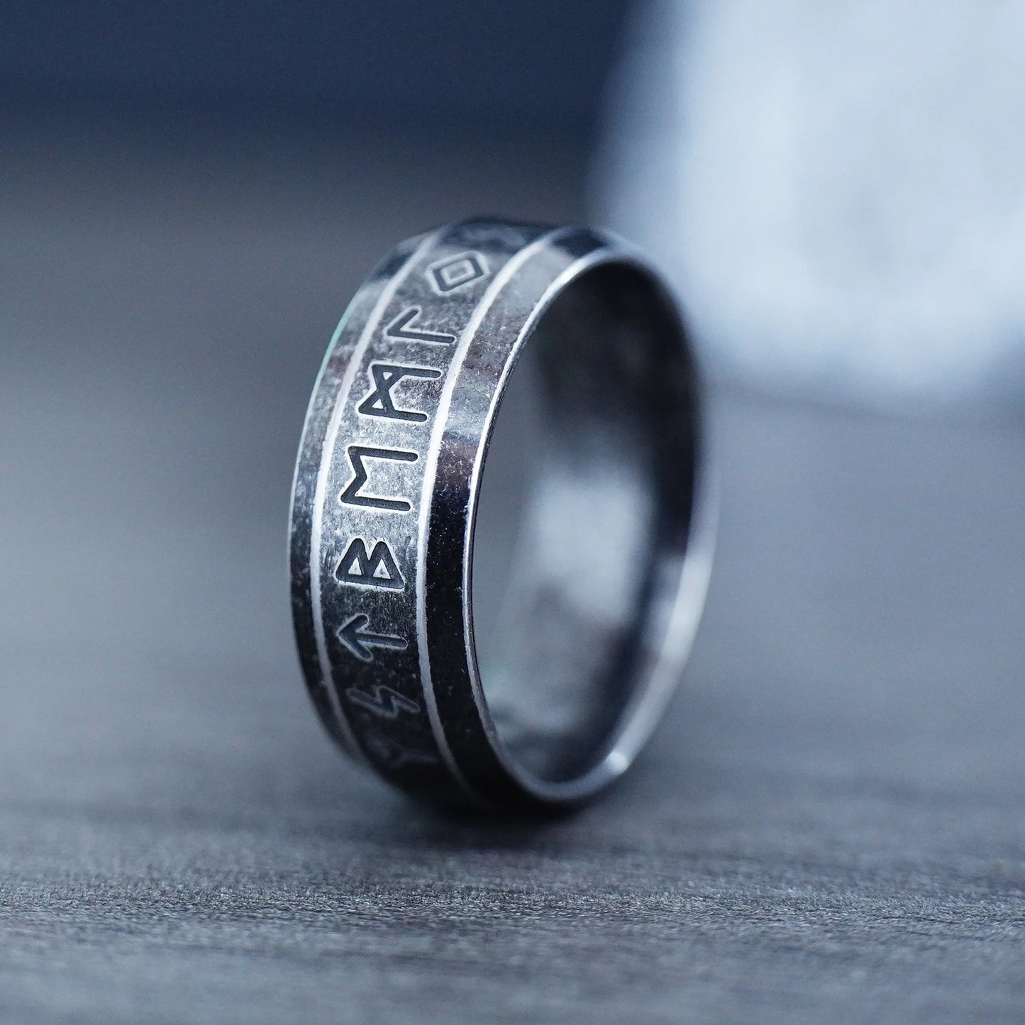 Fashion Vintage Simple Viking Rune Ring for Men Women Stainless Steel Nordic Celtic Knot Rings Couple Amulet Jewelry Wholesale