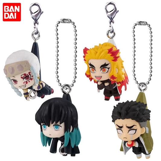 Ban Dai Demon Slayer Demon Slayer Corps Keychain Anime Action Figure Model Cute Decorate Doll Backpack Pendant KeyRing Toy Gifts