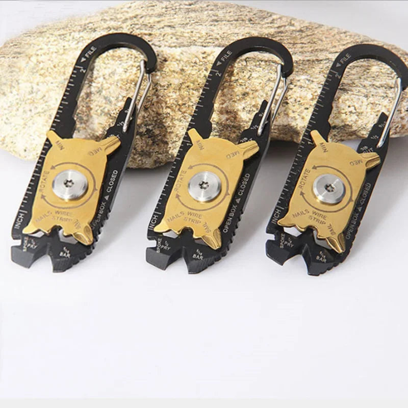 20 in 1 Multifunctional Key Ring Pocket Camping EDC Gadget Portable Mini Utility Multi Tool Keychain Outdoor Tools