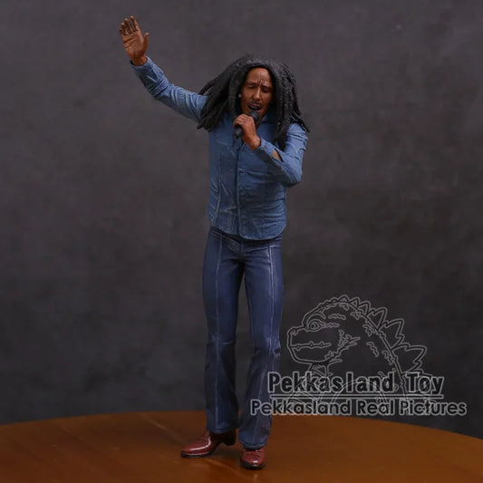 Bob Marley Music Legends Jamaica Singer & Microphone PVC Action Figure Collectible Model Toy 18cm