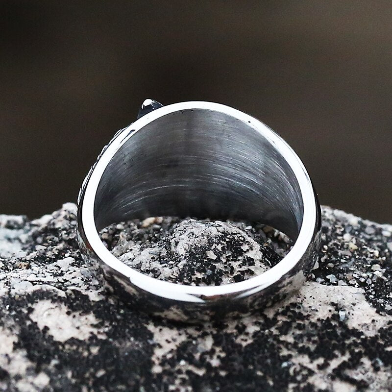 Vintage 316L Stainless Steel Viking Nordic 3D Wolf Of Thor Norse High Quality Wolf Animal Jewelry Men Ring