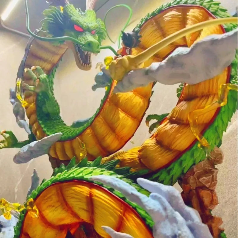 Hot Dragon Ball Z Anime Figure Shenron And Little Goku Action Figurine 22cm Reduced Statue Collectible Model Decor Toy Gift 22cm with box