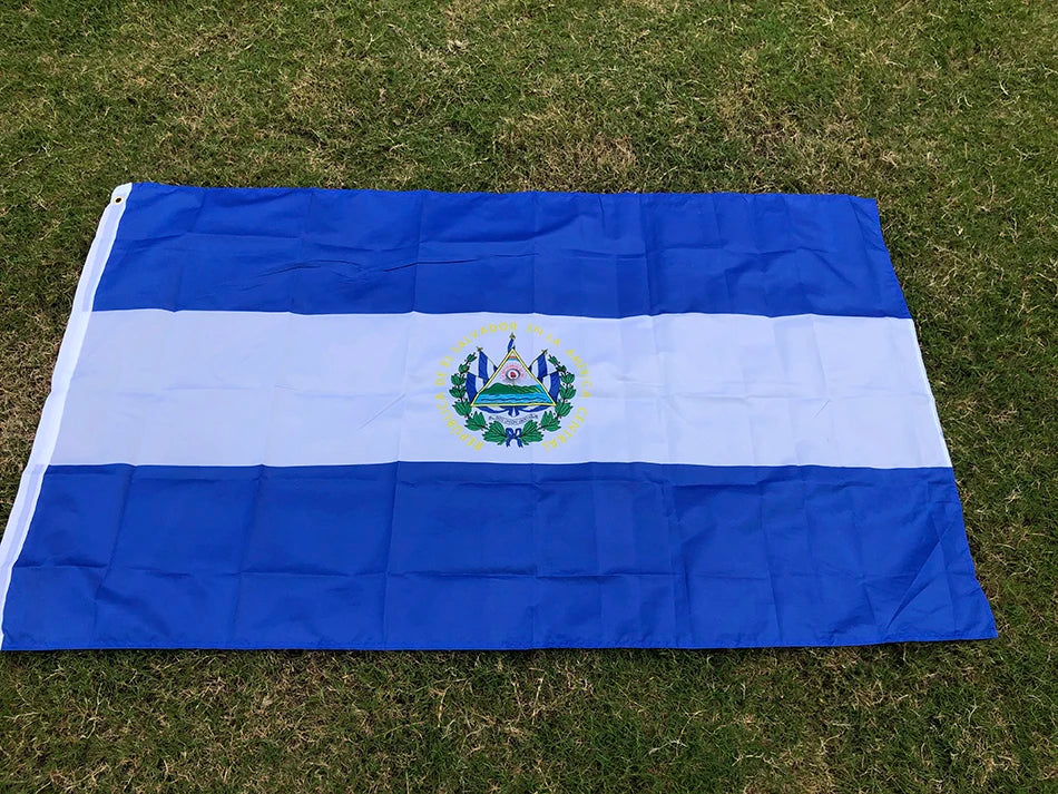 SKY FLAG SV SLV El Salvador flag 90x150cm Patriotic Symbol Of El Salvador Flag polyester hanging banner For Decoration
