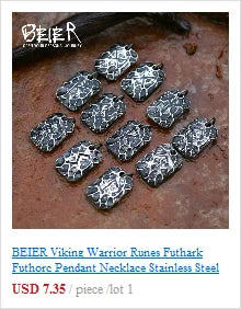BEIER Stainless steel Thor Hammer Viking Amulet Viking Raven Ring Scandinavian Jewelry man Ring BR8-296