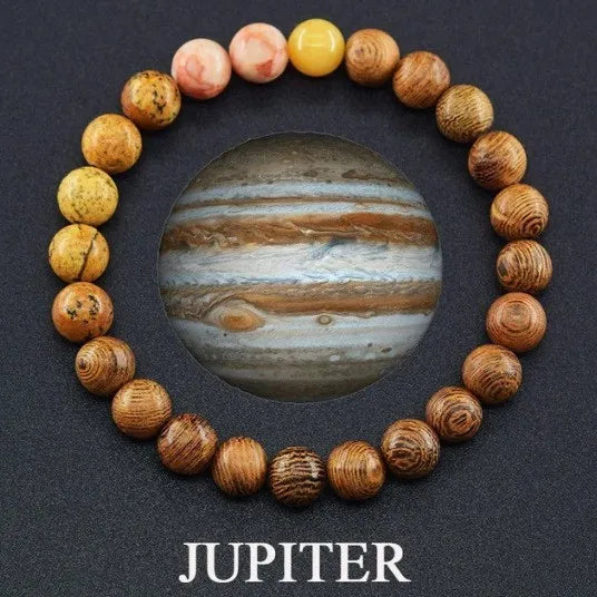 Popular Planet Bracelet Nine Natural Stones Bracelet New Sun Saturn Universe Planet Bracelet Holiday Gift