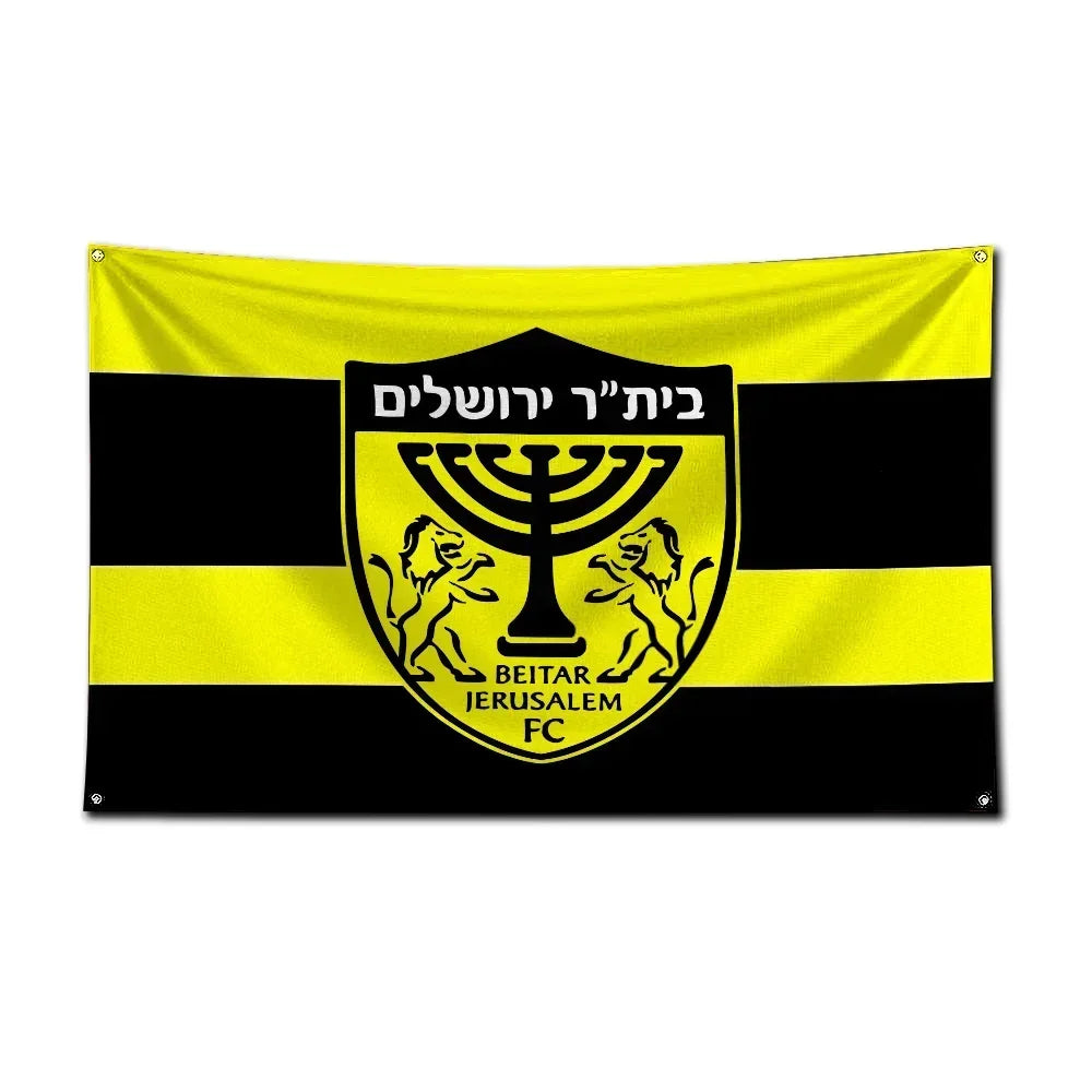 Beitar Jerusalem FC Polyester Printed Banner for Garage or Outdoor Decor Show Team Spirit and Unique Style