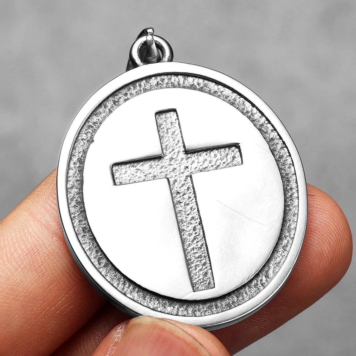 St.Francis Cross Powerful Amulet Stainless Steel Men Necklaces Pendant Chain Vintage Cool New For Women Jewelry Gifts Wholesale