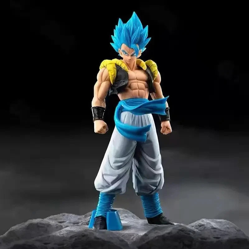 Dragon Ball Z Super Saiyan Blue Gogeta 31CM PVC Anime Action Figure Model Toys Desktop Decoraction Children Birthday Gift blue