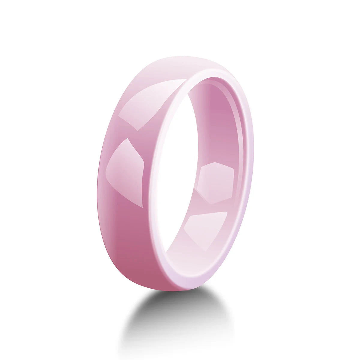 PINANNIE 6mm Wide Ceramic Ring for Men & Women, Wedding Band, Polished Jewelry Anniversary Gift for Him Her