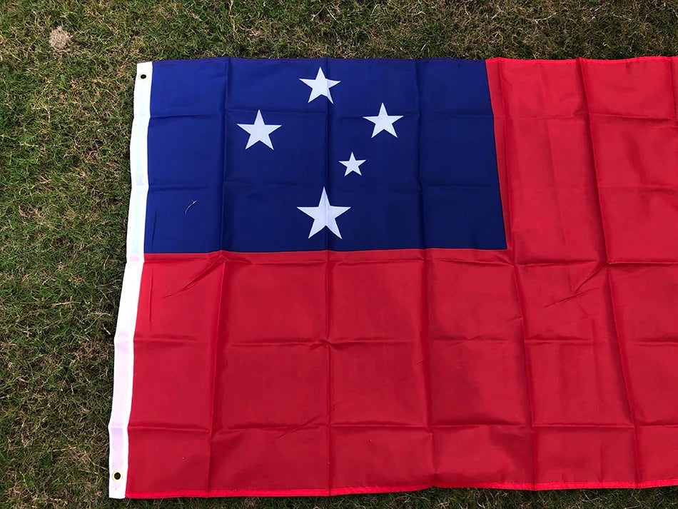SKY FLAG Samoa flag  90x150cm Double penetration Polyester hanging Samoa WS American Samoan Flag with Brass Grommets for Decor