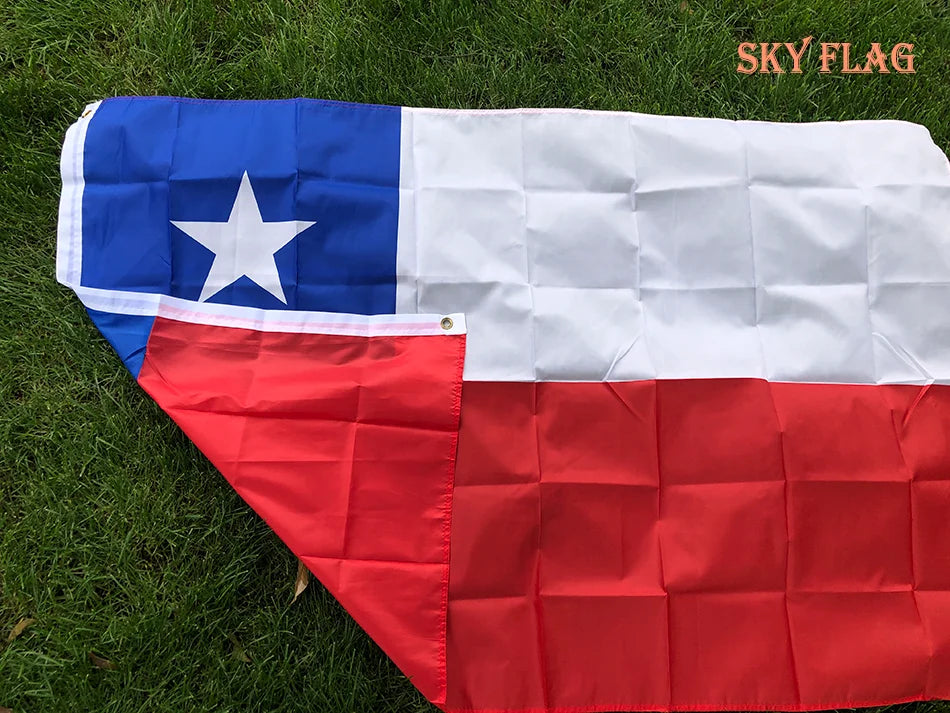 SKY FLAG Chile Flag 90X150cm chl cl chile Polyester FLAG Banner with 2 Grommets for Hanging