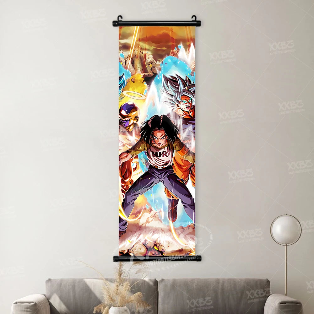 Dragon Ball Picture Recoome Anime PosterS Captain Ginyu Scrolls Painting Majin Buu Wall Art Gotenks Home Decor Goku Wallpaper qlz30-8 CHINA