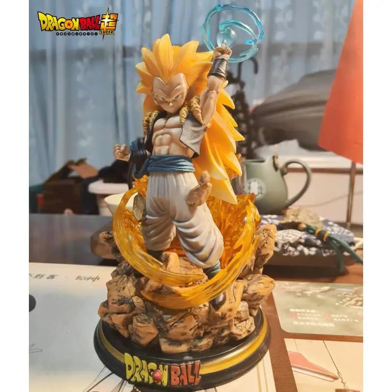 Dragon Ball Z Gotenks Figures Sjj3 Gotenks Anime Figures Super Saiyan Gk Statue Figurine 22cm Pvc Model Collectible Toys Doll